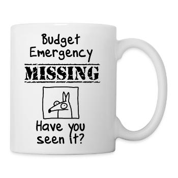 Budget Emergency - Coffee/Tea Mug - white - Right