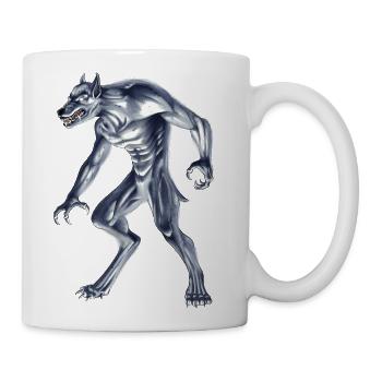 Dogman Cryptid Beast - Coffee/Tea Mug - white - Right