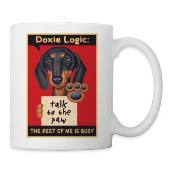 Dachshund Logic - Coffee/Tea Mug - white - Right