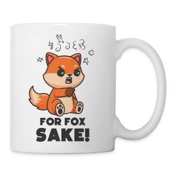 For fox sake - angry fox - Coffee/Tea Mug - white - Right