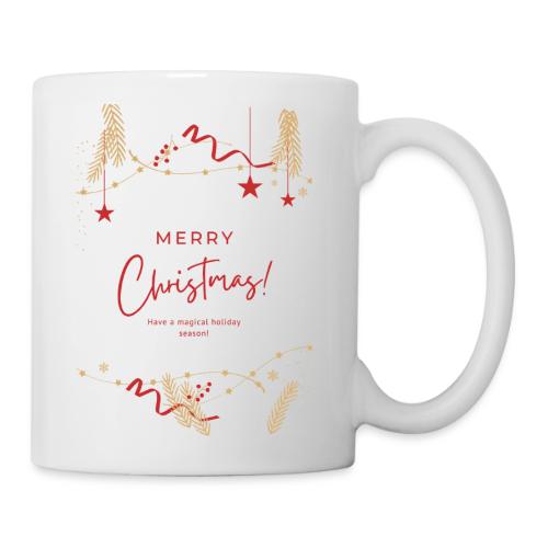 Merry Christmas Typography Design - Coffee/Tea Mug