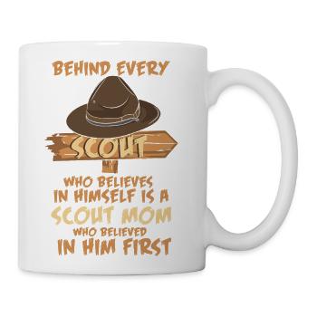 Scout Mom Supportive Quote Outdoor Design - Coffee/Tea Mug - white - Right