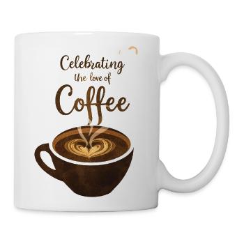 Celebrating Coffee Love Latte Art - Coffee/Tea Mug - white - Right