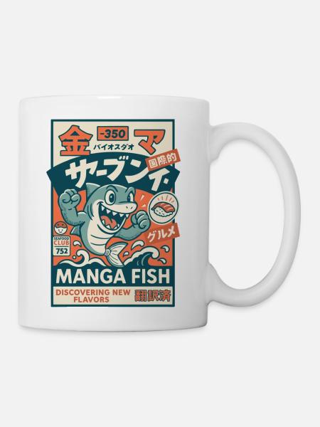 Manga Fish - Coffee/Tea Mug - white