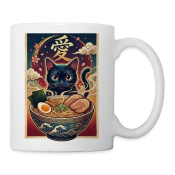 Love Cat Ramen Neon - Coffee/Tea Mug - white - Right