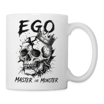 Crowned Skull Ego Master - Coffee/Tea Mug - white - Right
