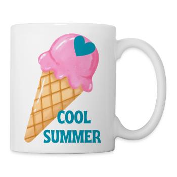 Ice Cream Heart Summer Vibe - Coffee/Tea Mug - white - Right