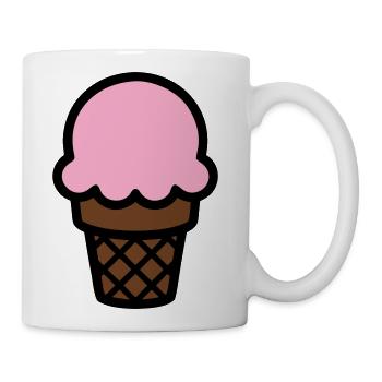 Ice Cream Cone Icon - Coffee/Tea Mug - white - Right