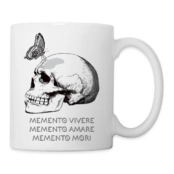 MEMENTO VIVERE • MEMENTO AMARE • MEMENTO MORI - Coffee/Tea Mug - white - Right