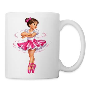 Twirl of Pink Ballet Girl - Coffee/Tea Mug - white - Right