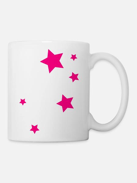 Pink Stars - Coffee/Tea Mug - white