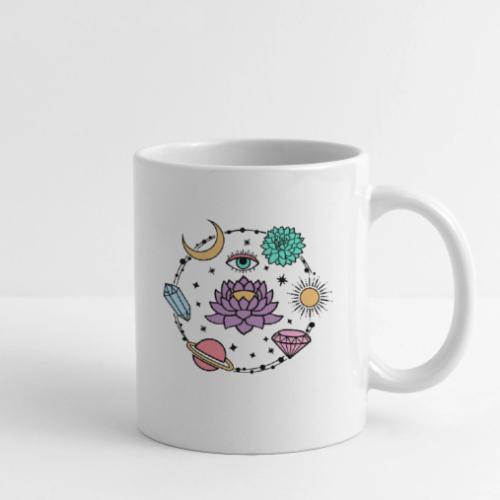 Healing Crystal, Moon, Flower, Sun - Coffee/Tea Mug