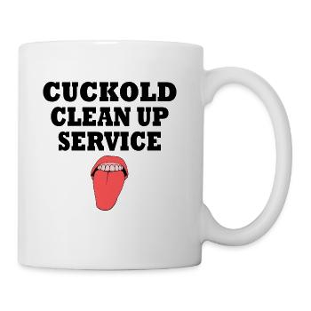 Cuckold clean up service - Coffee/Tea Mug - white - Right