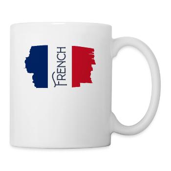 T shirt screen printing with a brush design new - Coffee/Tea Mug - white - Right
