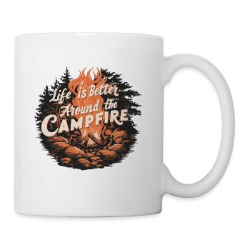 Life Is Better Around The Campfire - Coffee/Tea Mug - white - Right