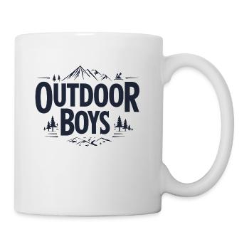 Outdoor boys - Coffee/Tea Mug - white - Right