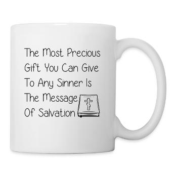 Gift Of Salvation | powerful christian saying - Coffee/Tea Mug - white - Right