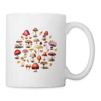 Woodland Mushroom Collection for Nature Lovers - Coffee/Tea Mug - white - Right
