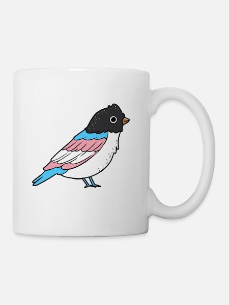 Trans Pride Bird Transgender Gift - Coffee/Tea Mug - white