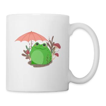 Frog With Umbrella - Coffee/Tea Mug - white - Right