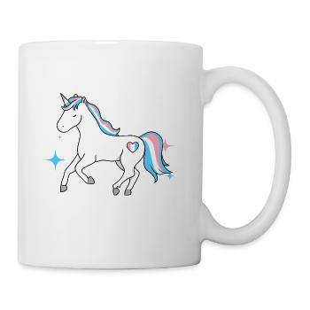 Trans Pride Unicorn - Coffee/Tea Mug - white - Right