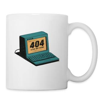 404 Sleep Not Found - Retro Computer Design - Coffee/Tea Mug - white - Right