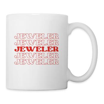 Jeweler Jewelry Designer Goldsmith Gemologist Gem - Coffee/Tea Mug - white - Right