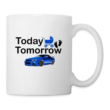 Today Tomorrow Baby Car baby, rolling baby, New - Coffee/Tea Mug - white - Right