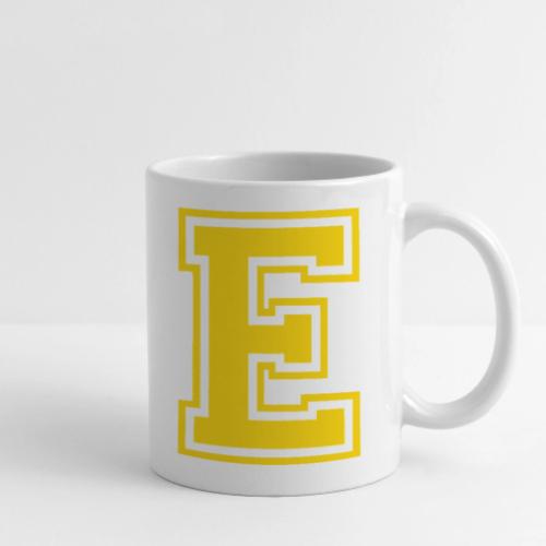 Letter E – Capital Athletic Alphabet Monogram - Coffee/Tea Mug