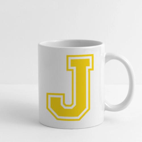 Letter J – Capital Athletic Alphabet Monogram - Coffee/Tea Mug
