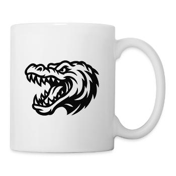Primal Dragon Silhouette - Coffee/Tea Mug - white - Right