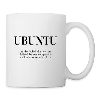 Ubuntu ** compassion and kindness ** - Coffee/Tea Mug - white - Right