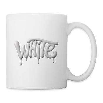 
WHITE Drip 3D Glossy Graffiti Shirt – Bold Street - Coffee/Tea Mug - white - Right