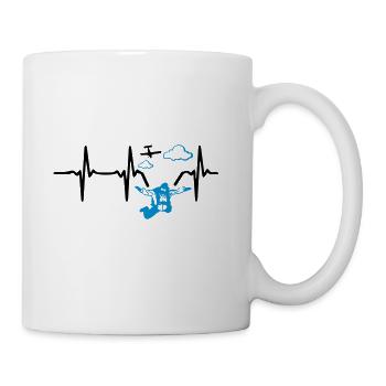 Heart Beat Skydive - Coffee/Tea Mug - white - Right