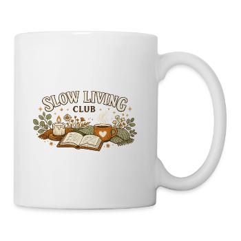 slow living, slow living club, cozy aesthetic - Coffee/Tea Mug - white - Right