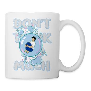 Don’t Think Too Much – Dreamcore Fantasy Boy in Bu - Coffee/Tea Mug - white - Right
