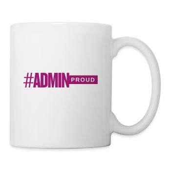 #AdminProud - Pink & White Bold Design - Coffee/Tea Mug - white - Right