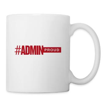 #AdminProud - Red & White Bold Design - Coffee/Tea Mug - white - Right
