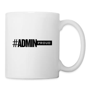 #AdminProud - Black & White Bold Design - Coffee/Tea Mug - white - Right