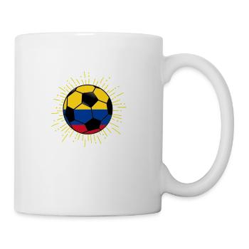 Colombia Soccer Design Colombian Flag World Soccer - Coffee/Tea Mug - white - Right