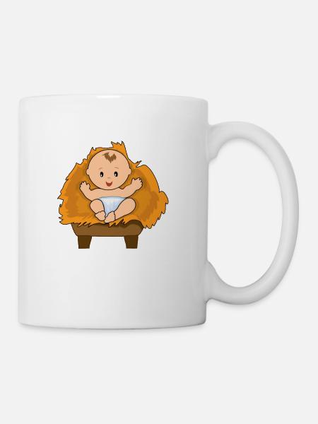 Sweet Baby Jesus In A Manger - Coffee/Tea Mug - white
