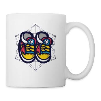 Sneaker colorful - Coffee/Tea Mug - white - Right