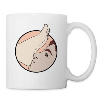 Foot Fetishism Feet Worship Femdom Humiliation - Coffee/Tea Mug - white - Right