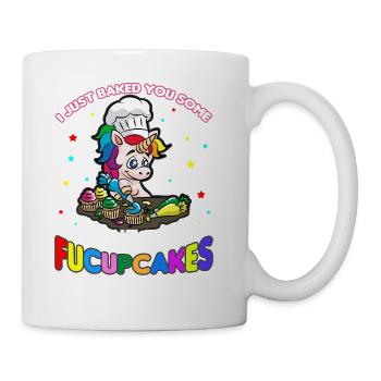 UNICORN BAKING CUPCAKE FUCK YOU - Coffee/Tea Mug - white - Right