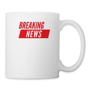 Women's Cute Breaking News Girl Funny - Coffee/Tea Mug - white - Right