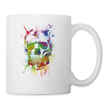 Skull Skull Skull sunglasses gift - Coffee/Tea Mug - white - Right