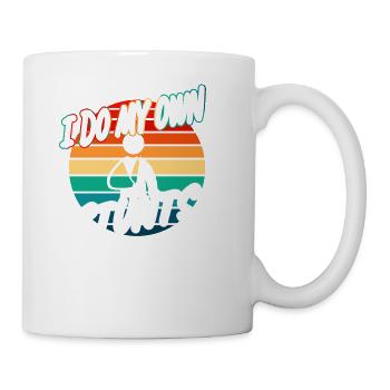 I Do All My Own Stunts Broken Bone Stuntman - Coffee/Tea Mug - white - Right