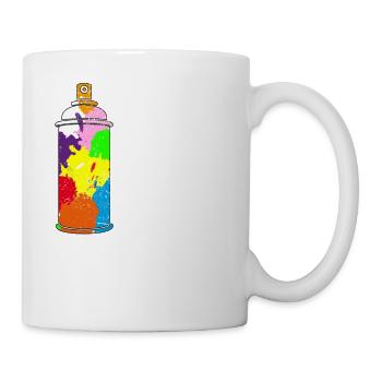 Graffiti Spray Can Sprayer Quote Gift Idea - Coffee/Tea Mug - white - Right