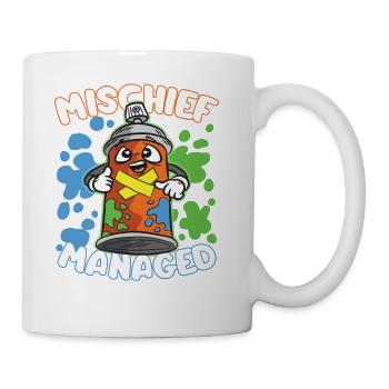 Mischief Managed Spray Can Sprayer Humor - Coffee/Tea Mug - white - Right