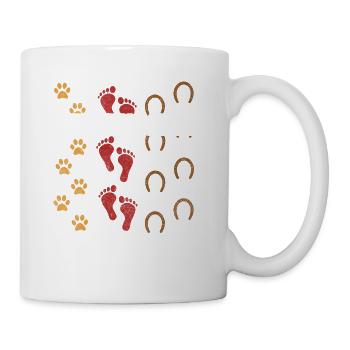 Horse Horses Horse Racing Riding Horseman Gift - Coffee/Tea Mug - white - Right